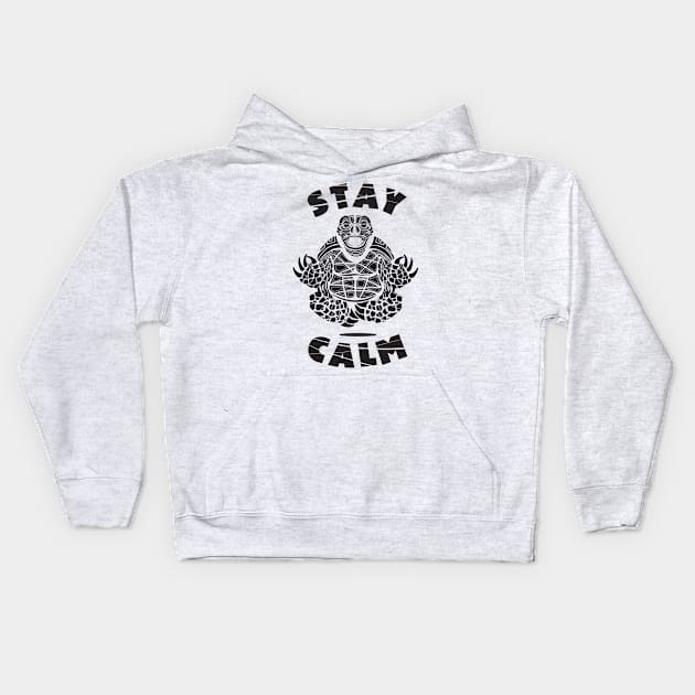 Stay Calm Kids Hoodie by Kopirin